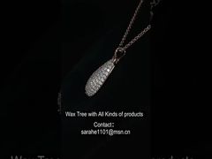 Элегантный кулон-капля из серебра 925 пробы с блестками CZ