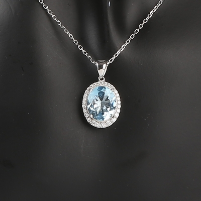 Круглые Multicolor ювелирные изделия ожерелья шкентеля 925 драгоценной камня стерлинговые серебряные привесные для женщин