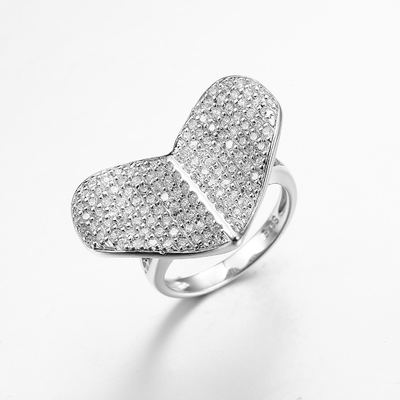 «Telesthesia» 925 стерлинговый серебряный CZ звенит обручальное кольцо среднего ювелирных изделий