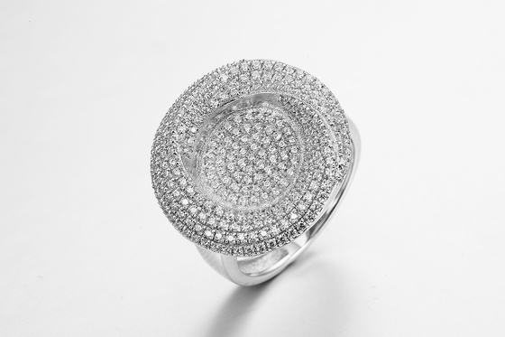 стерлинговое серебряное кольцо кругов Тиффани открытого диска кольца круга 6.8g блокируя