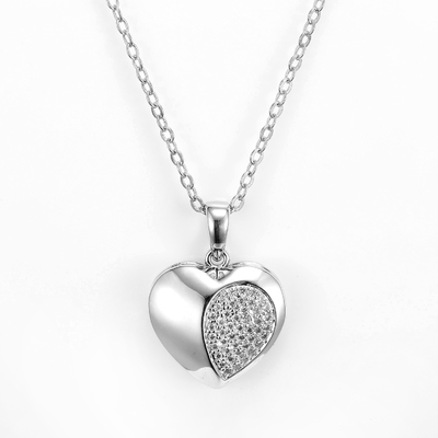 4,8 925 грамма ожерелья серебряного сердца CZ привесного противоаллергического двойного привесного