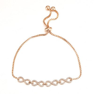 стерлинговый серебряный браслет золота браслетов 16cm Майкл Kors сестры 9.88g розовый