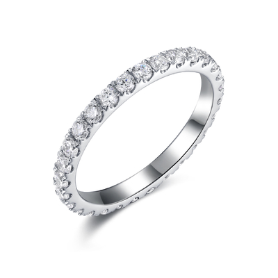 серебряные кольца с бриллиантом 1.50g 925 благородные вокруг обручальных колец диаманта