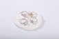 Пинк Moissanite 925 серебряный CZ звенит вечные обручальные кольца 1.78g для женщин