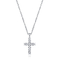ожерелья 2.02g креста CZ циркона 3.25mm украшения кубического серебряного привесного святого изготовленные на заказ