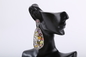 Ювелирные изделия красочных серег обруча моды Handmade 925 стерлинговых серебряных серег драгоценной камня