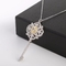 Ожерелье CZ самого последнего ключа сердца привесное для женщин очаровывает стерлинговый серебряный шкентель 925