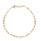 Цепь Paperclip чистых серебряных браслетов золота 925 онлайн простая для женщин