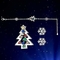 Браслеты рождественской елки для Xmas колокола звона звезды снежинки девушек детей регулируемого