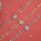 Сияющие браслет связи снежинки 925 стерлинговый серебряный для цепи женщин двойной