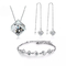 Набор ювелирных изделий таможни 925 стерлинговый серебряный для серег ожерелья свадьбы женщин роскошных привесных