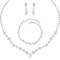 Набор серьги и браслета ожерелья Кристл набора ювелирных изделий 925 женщин свадьбы серебряный