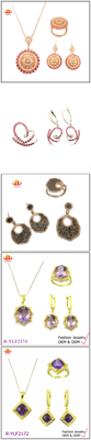Классический серебряный ювелирный набор 925 с AAA Cz Stone Dangle Pendant