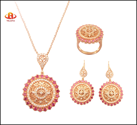 AAA CZ Bezel Set Sterling Silver Pendant Necklace Rhodium Plated Classic Jewelry Set (ААА CZ Безельный набор серебряного подвеска, ожерелье с родиовым покрытием, классический ювелирный набор)