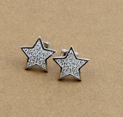 Звездные серёжки Студ Twinkling Star 925 Sterling Silver Stud Серёжки для повседневной жизни Гламурные настоящие серебряные серёжки
