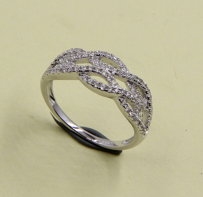 Брюнетка в форме сердечного кольца 925 серебряный CZ Eternity Band Rings Size 5-10 Sterling Silver Spoon Rings