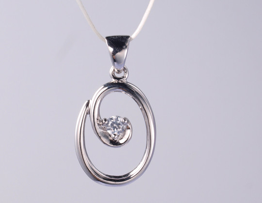 Infinity Hollow Circle 1.25 мм/1.5 мм Геометрическая серия 925 Sterling Silver Zircon Pendant с лазером или гравюрой логотипа