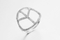 Сердце сформировало 925 серебряное обручальное кольцо вечности колец 2.38g CZ CZ