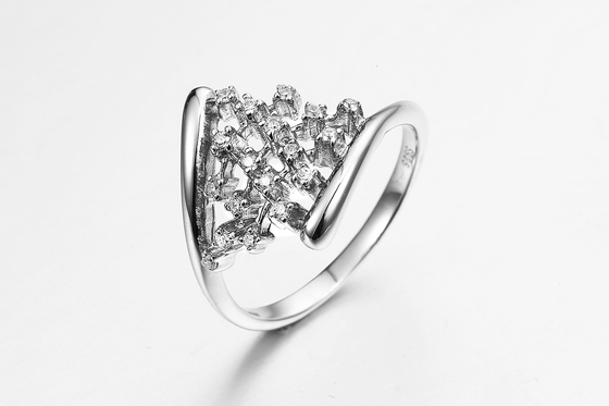 Zirconia колец 2.7g CZ группы стерлинговые серебряные диапазоны Stackable кубического Stackable