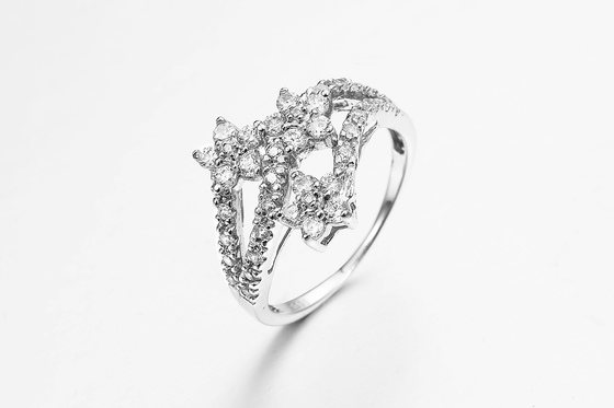 Zirconia колец 2.7g CZ группы стерлинговые серебряные диапазоны Stackable кубического Stackable