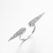 «Летать крылья» 925 стерлинговый серебряный CZ звенит доступные обручальные кольца