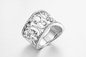 5,81 грамма годовщины свадьбы серебра звенят кольцо Zirconia ODM овальное кубическое