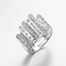 Кольца кольца 4.93g вечности Zirconia круглого отверстия кубические стерлинговые серебряные для женщин