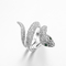 Кольцо змейки кубического Zirconia колец CZ серебра орнамента 925 животного стерлинговое серебряное