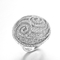 Кольцо колец 13.8g кубических людей Zirconia серебряное сделанное по образцу стерлинговое серебряное выгравированное
