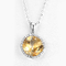 10mm 925 серебряной драгоценной камня привесных желтых треугольника цитрина Birthstone -го шармов в ноябре