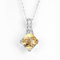 Ожерелье шарма цитрина привесное 3.0g Birthstone желтого золота валика для бабушки