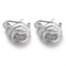 стерлинговые серебряные серьги стержня Zirconia AAA 2mm серег обруча 3.88g 925 кубические