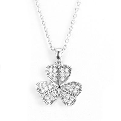 925 Стерлинговая серебряная подвеска в форме листьев с ПВД-пластировкой