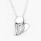 Ожерелья сердца Telesthesia стерлинговый серебряный Zirconia двойного кубический