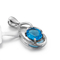 ожерелье Birthstone сапфира кругов шкентелей приятельства лучшего друга 1.69g стерлинговое серебряное двойное