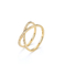 Золото 18k женщин с кольцом креста кольца с бриллиантом 0.39ct формирует круглый гениальный отрезок
