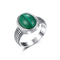 Стерлинговое серебряное кольцо малахита 925 вокруг форменных обручальных колец малахита для женщин