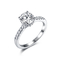 925 серебряная вечность обручального кольца 6.0mm круга Moissanite для женщин