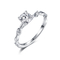 обручальное кольцо AAA шатона круга 5.5mm Moissanite установленное ранг стерлинговый серебр 925